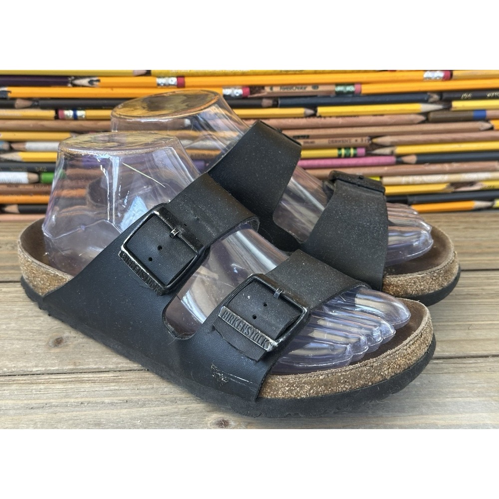 Birkenstock Arizona Leather Black Sandals Women's 6 / 37 Grunge Hippie